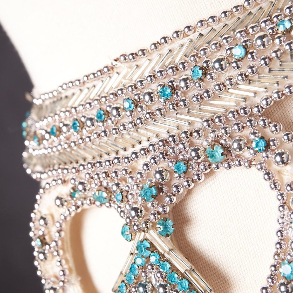 1970s Circus Burlesque Costume Beaded and Jeweled Belt